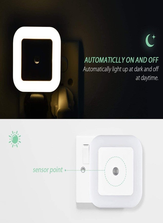 QERINKLE Attractive Sensor led Night Light lamp 0.5W Full Automatic Sensor Smart Sensor LED Plug Night Lamp for Bedroom Gift Office Living Room (Pack of 2 White lamp) - Image 3